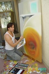 Artist painting